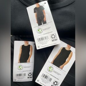 Set of 3 - Members Mark Black Short Sleeve and Sleeveless Tops